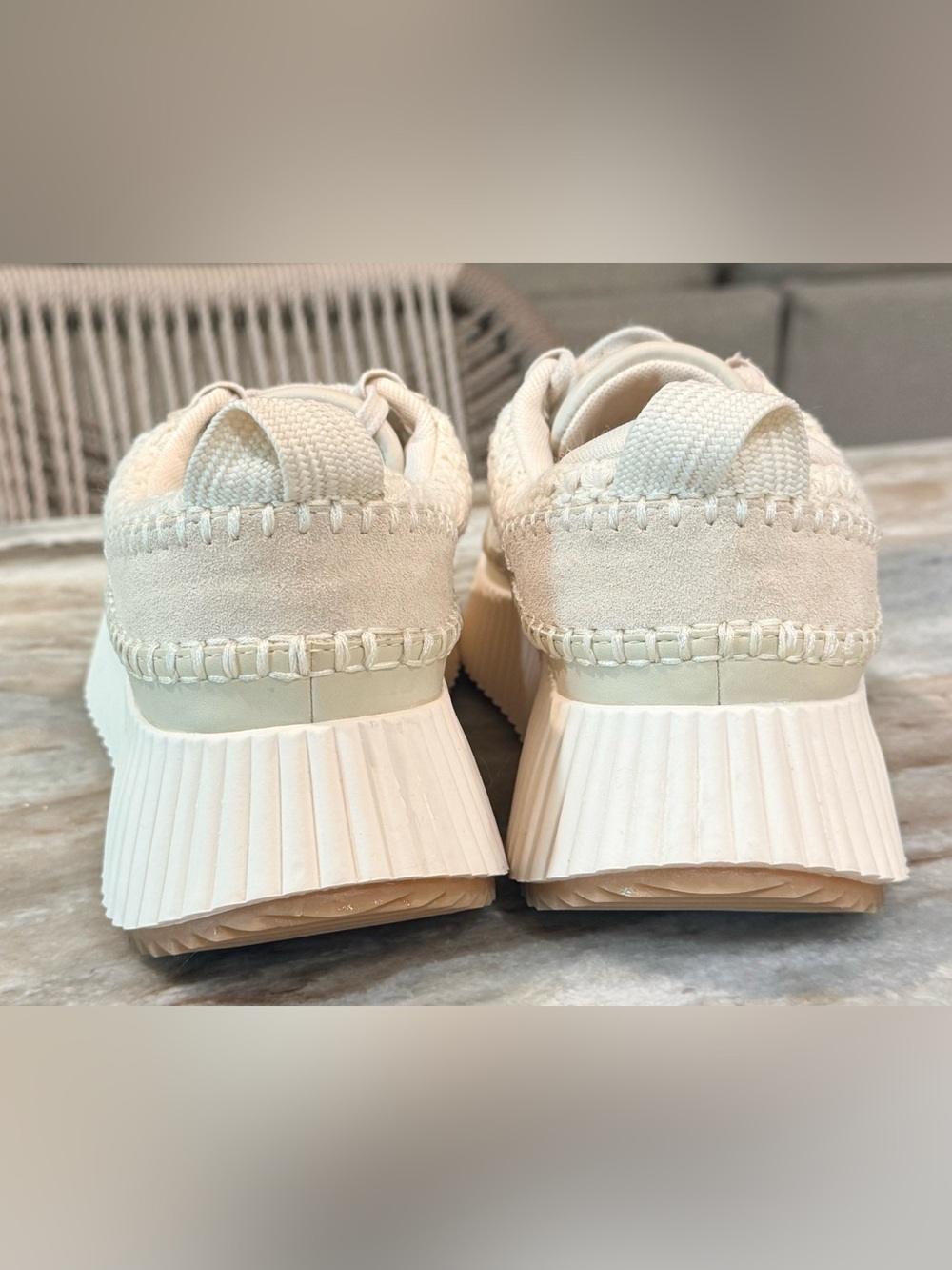 Women’s DOLCE VITA Dolen platform crochet sneakers- Size 8.5 - Picture 4 of 8